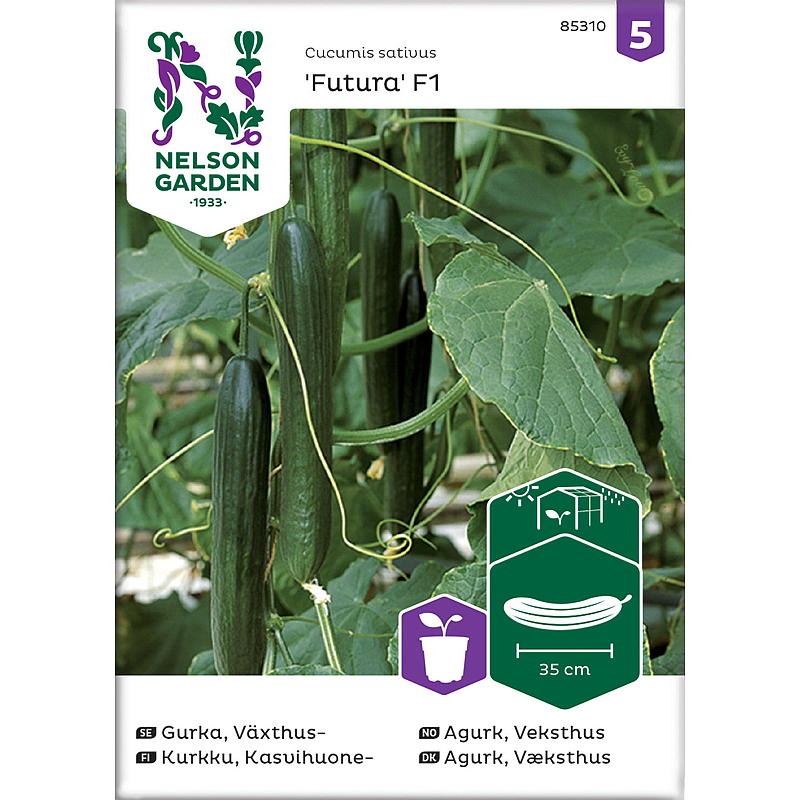 Nelson garden Frø Agurk Slange-, Veksthus, Futura F1