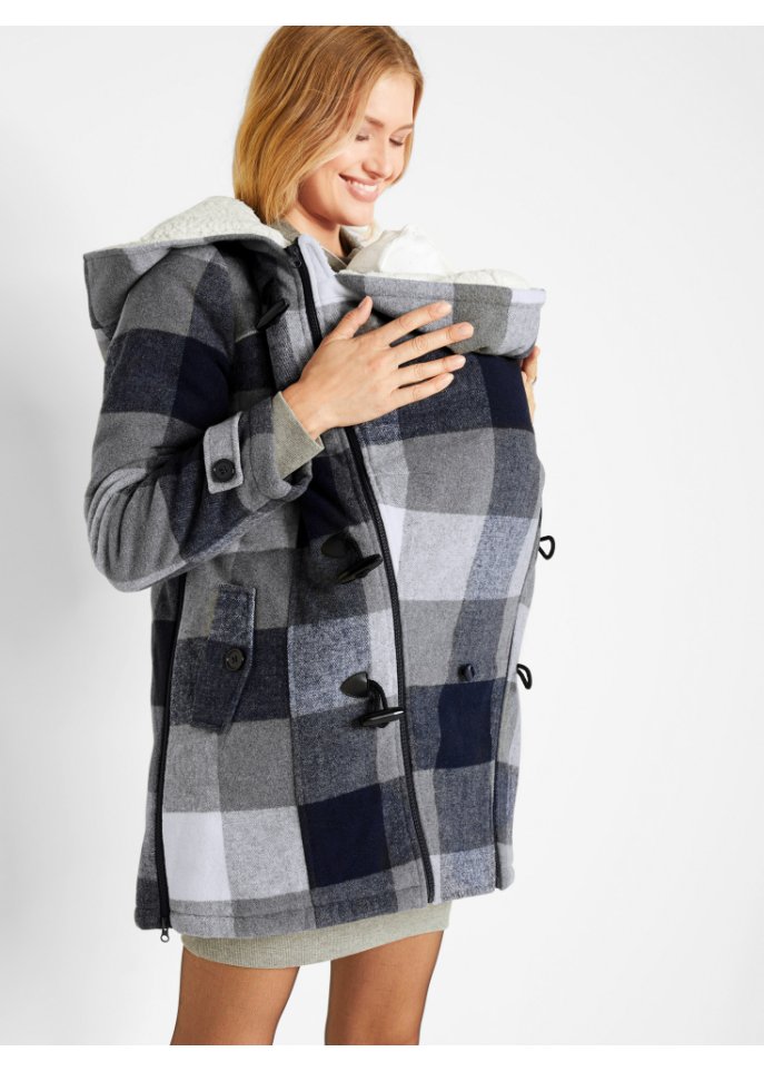 Woll-Umstandsjacke mit Teddyfutter / Tragejacke