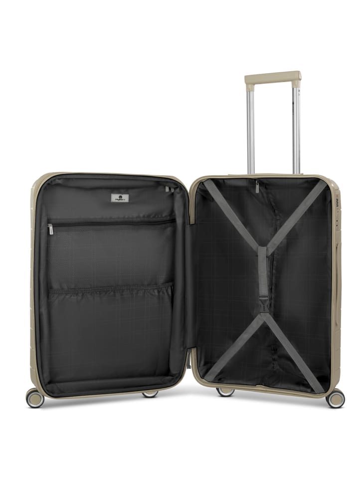 Franky London 4 Rollen Kofferset 3-teilig mit Dehnfalte in beige günstig kaufen onesize