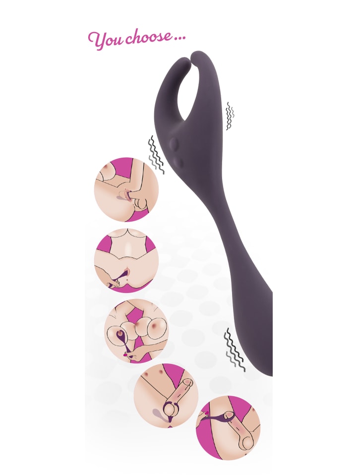 Couples Choice Vibrator Remote Controlled Couple's Vibrator in lila günstig kaufen 18,5 cm