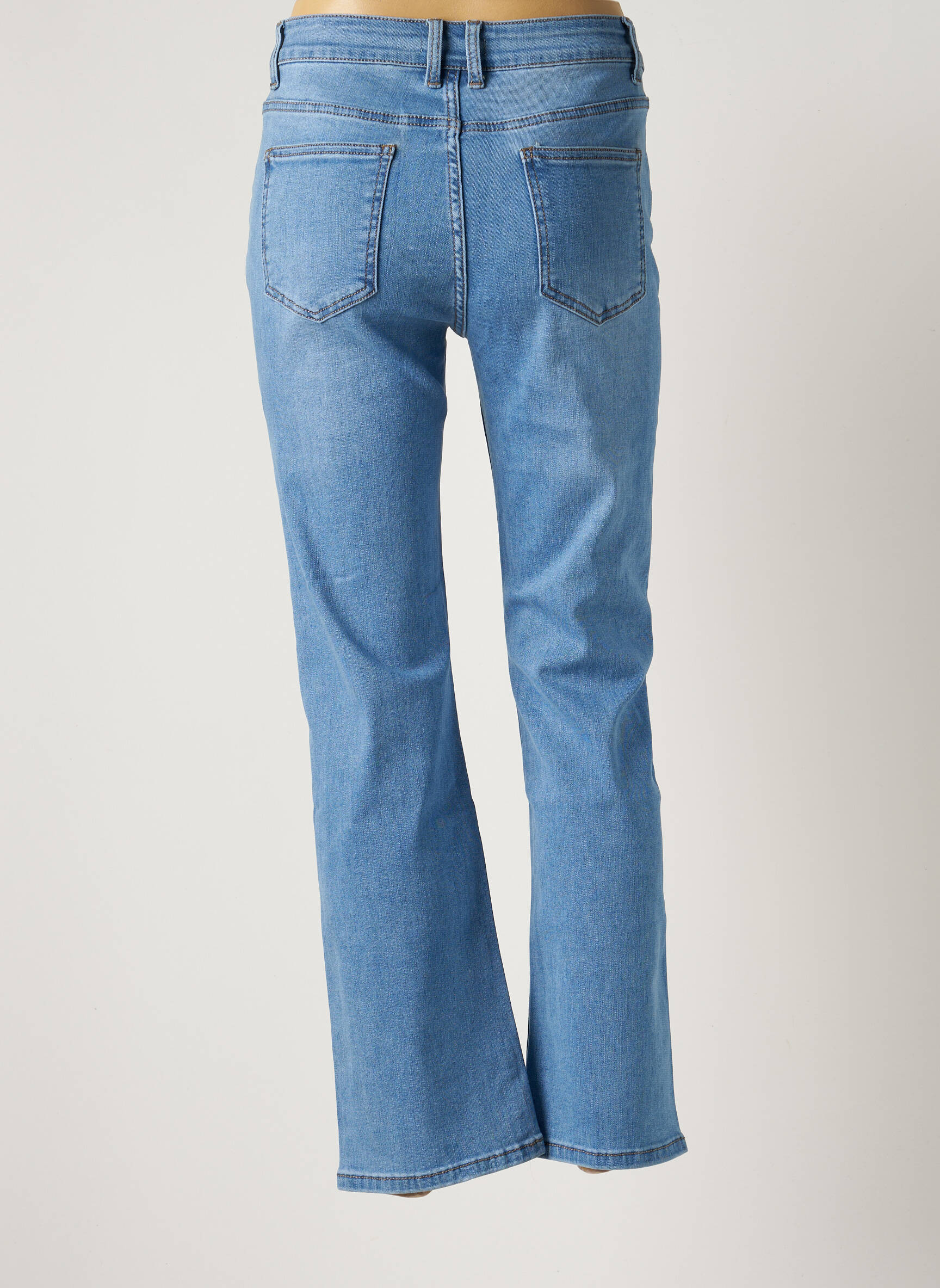 Sarah John Jeans Coupe Droite Femme couleur bleu