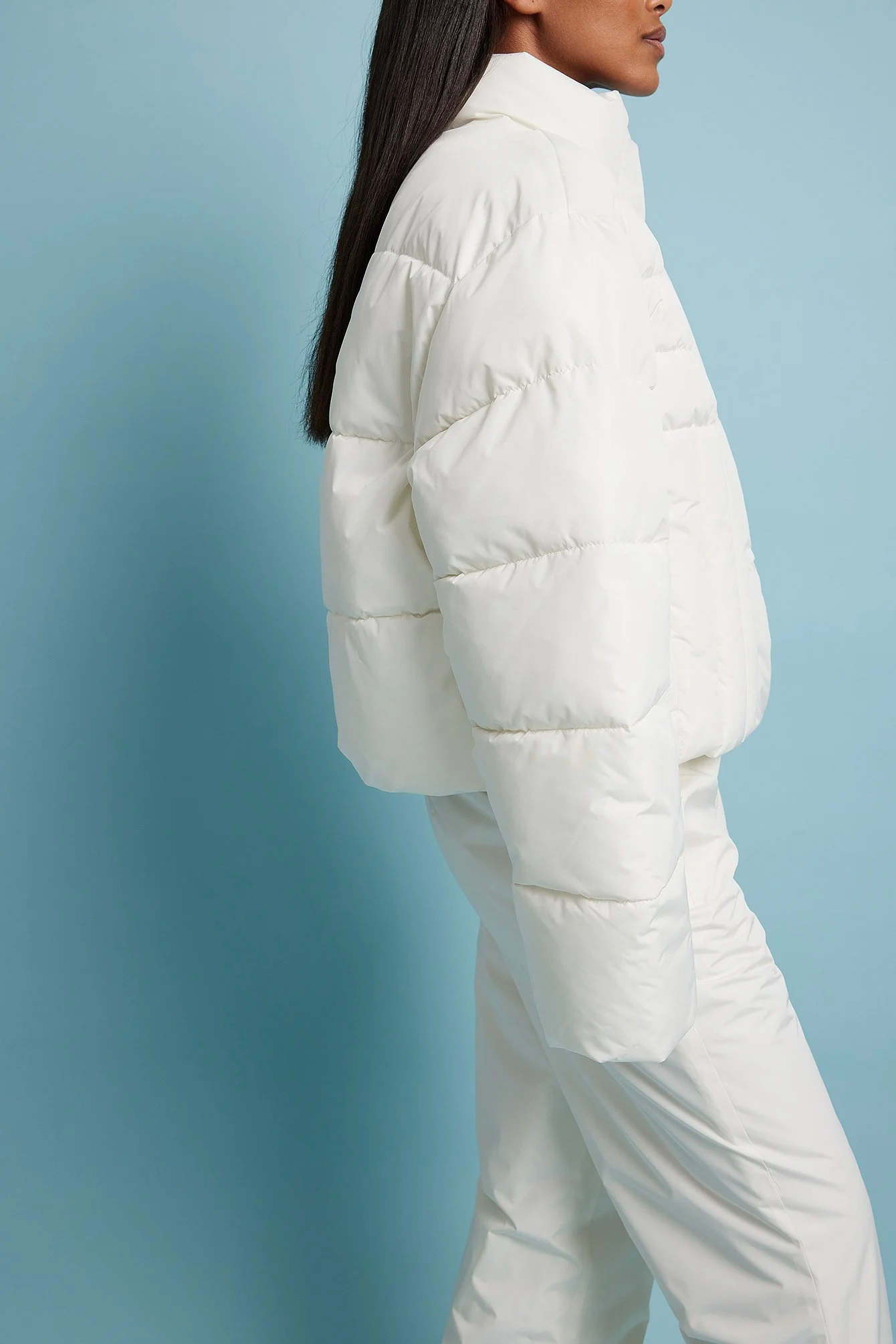 Wattierte Jacke mit Steppdetails