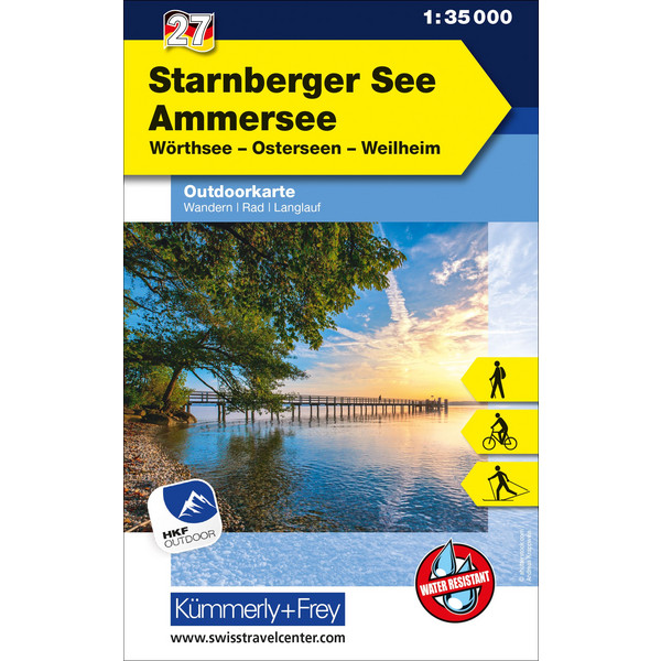 KUF DEUTSCHLAND OUTDOORKARTE 27 STARNBERGER SEE - AMMERSEE - Wanderkarte