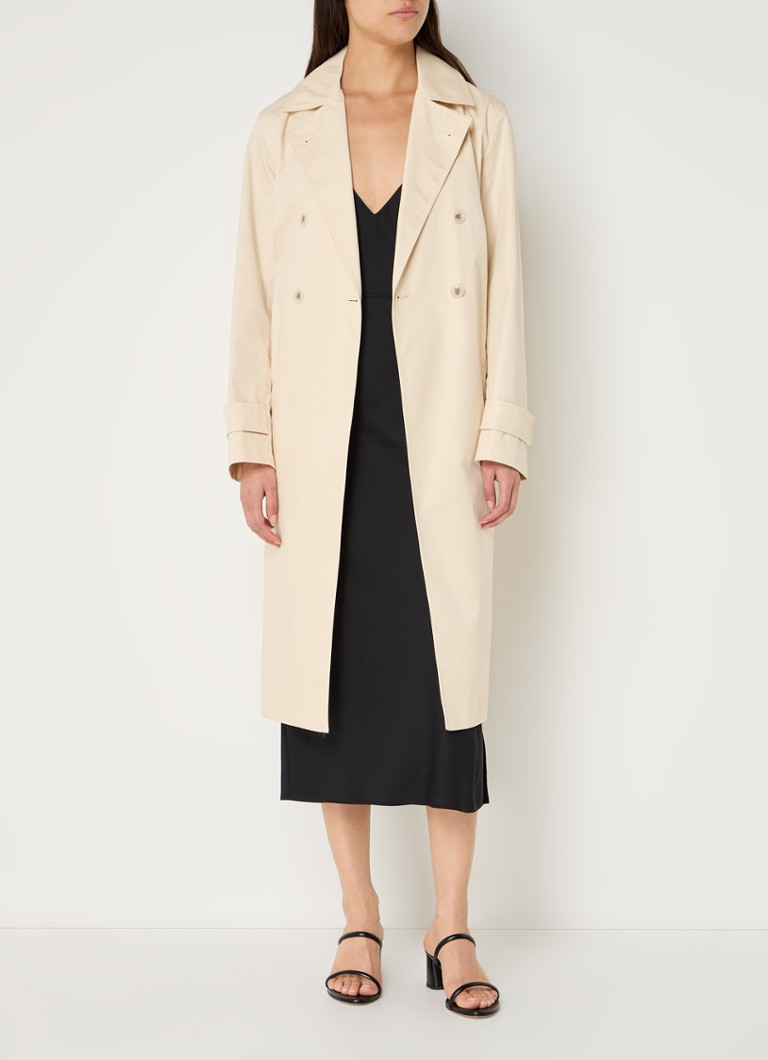 Gabardina cruzada Calvin Klein Essential con cinturón