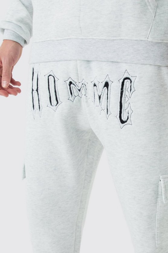 Slim-Fit Jogginghose mit Homme Applikation