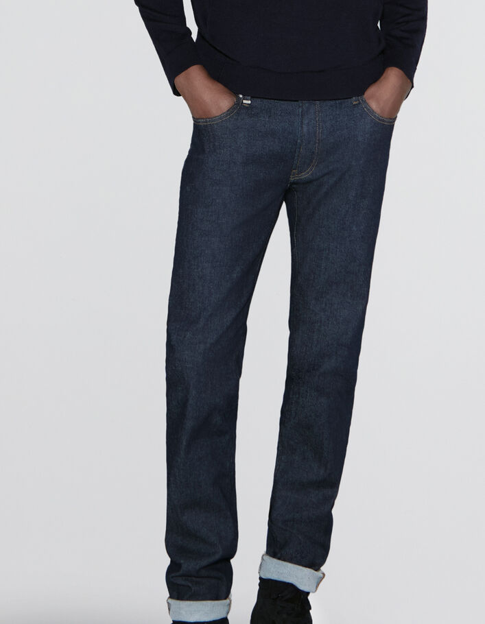 Jean SLIM bleu foncé brut POWER STRETCH Homme