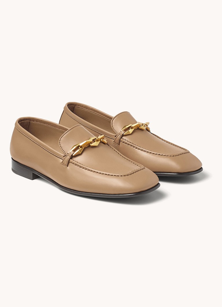 Mocassins Jimmy Choo Diamond Tilda em couro de bezerro