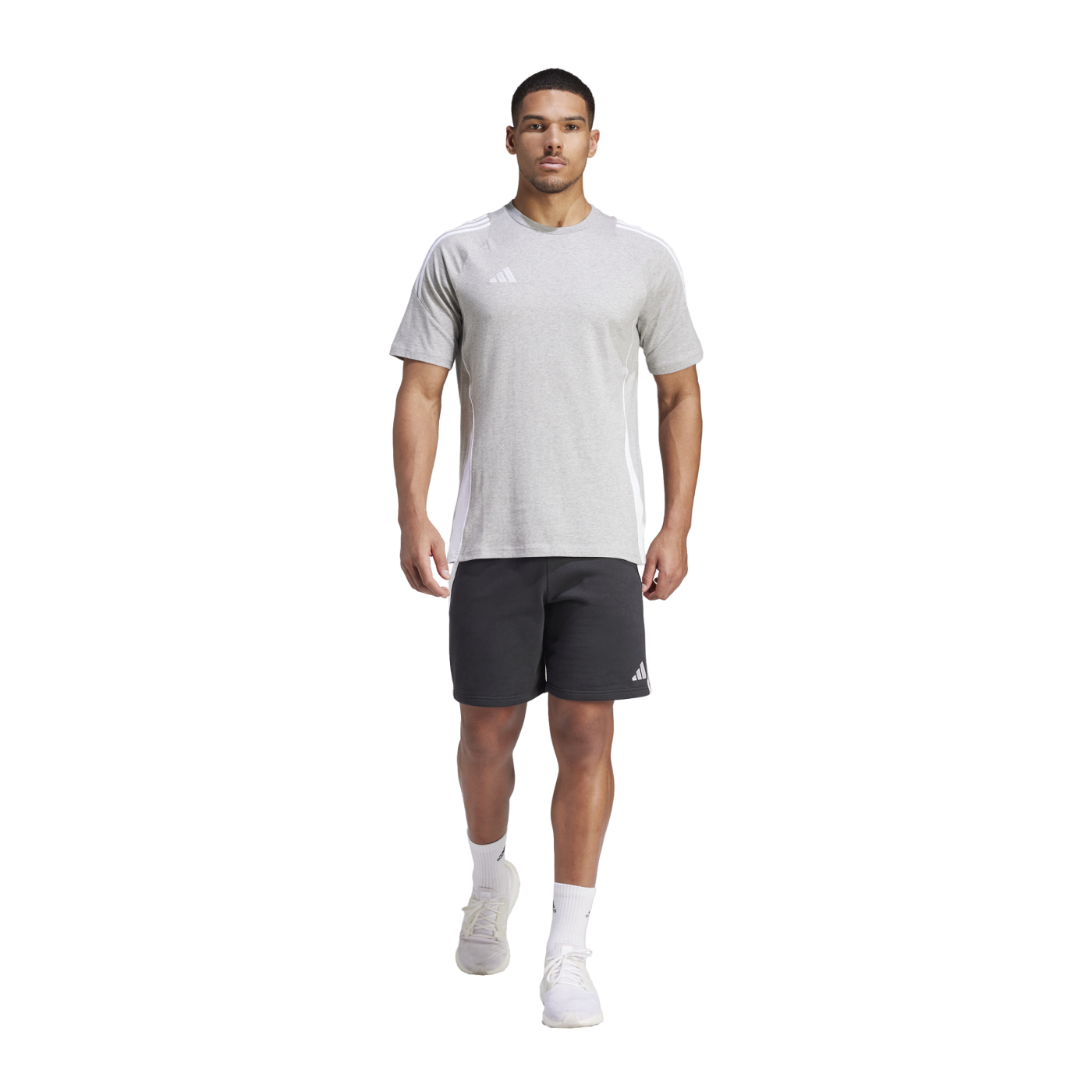 adidas Tiro 24 T-Shirt Grau Weiss