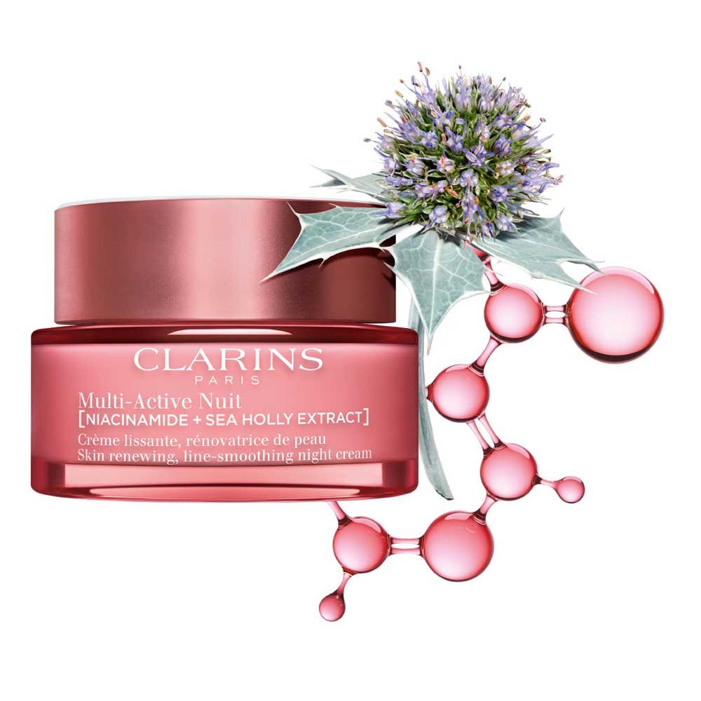CLARINS Multi-Active Nuit Crème Toutes peaux - Glättende, hauterneuernde Nachtcreme für das Gesicht für jeden Hauttyp