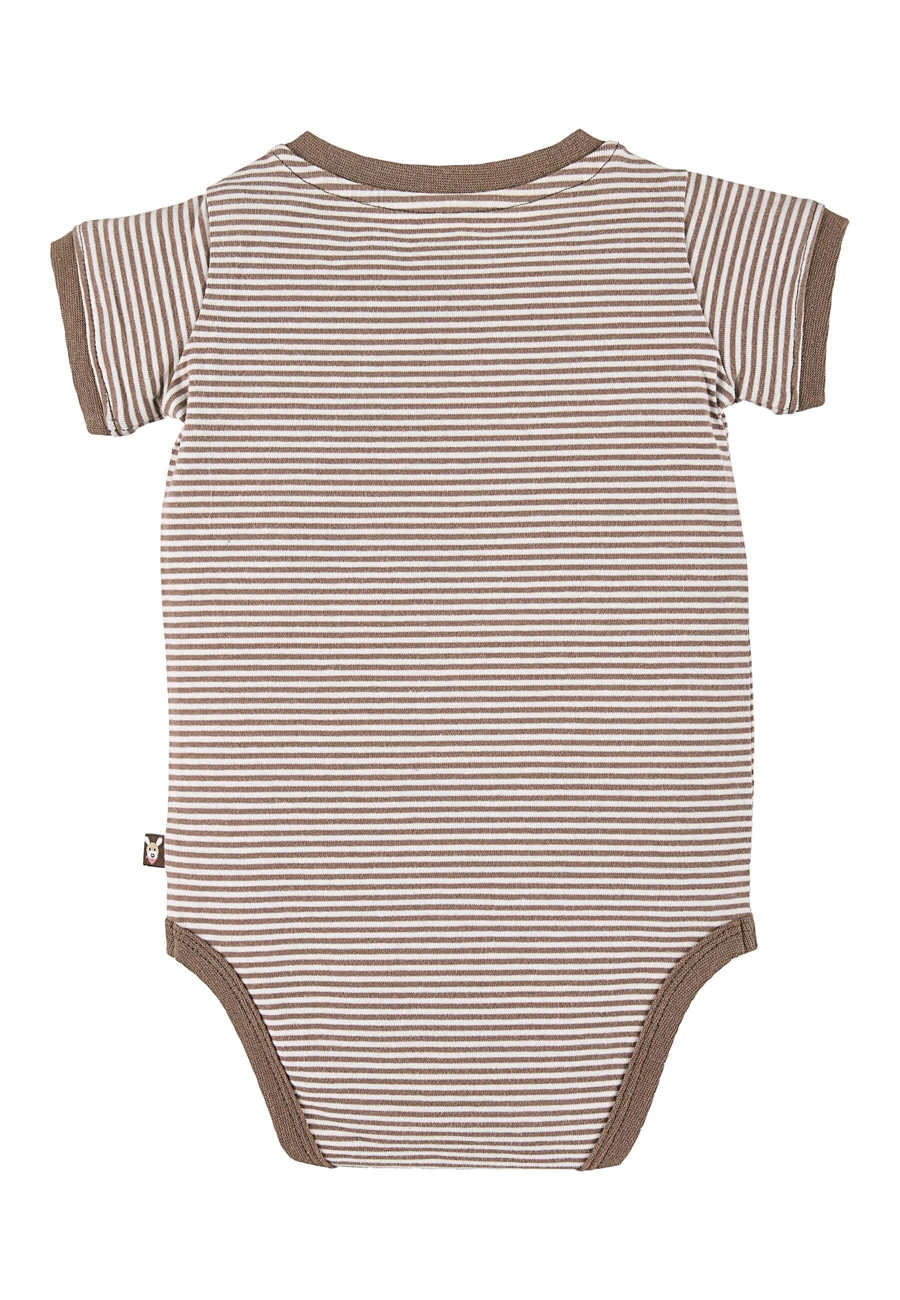 GOTS Body Esel Emmi, Kurzarm aus Jersey geringelt