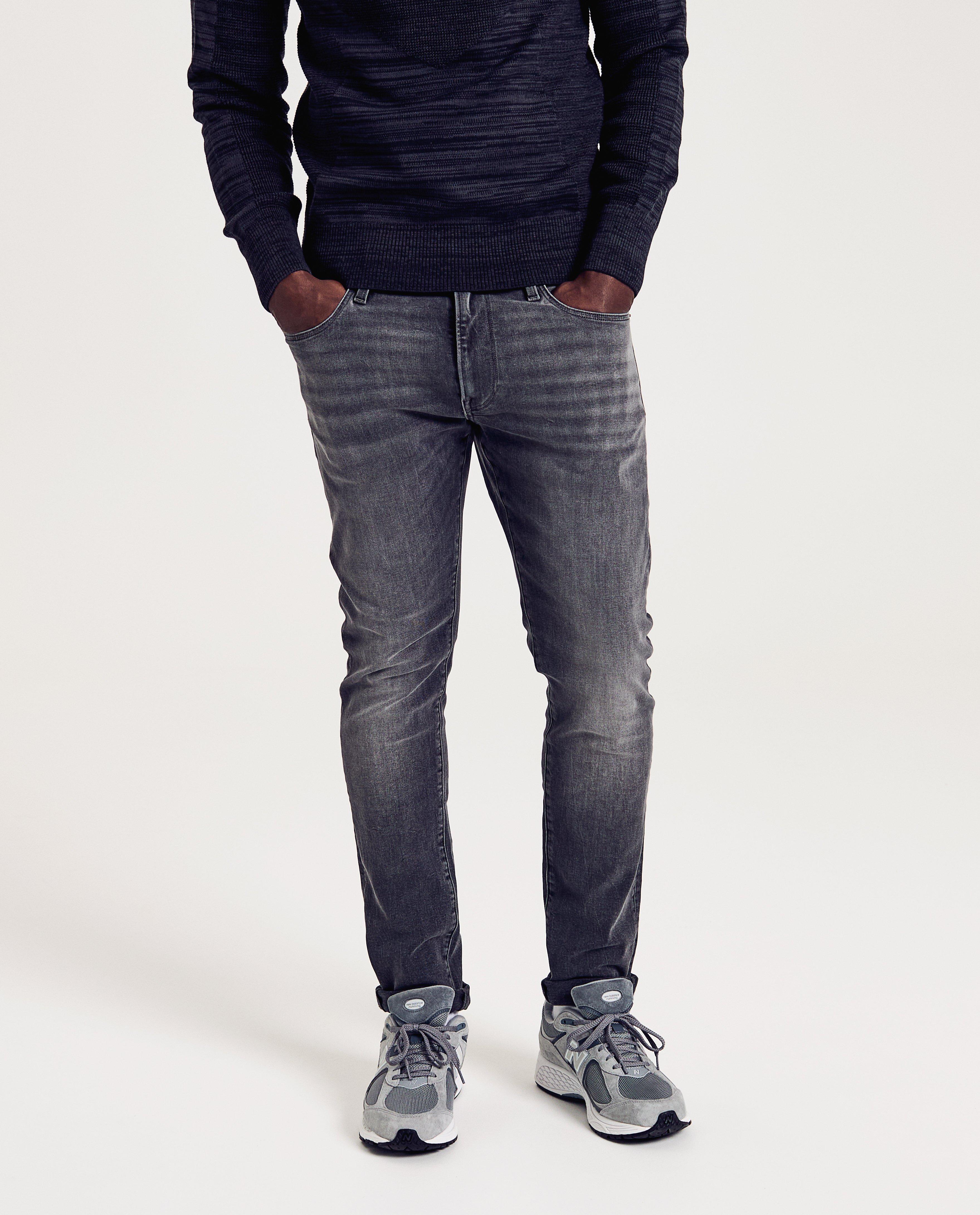 Blugi G-star cu aspect spălat, croială slim fit negri