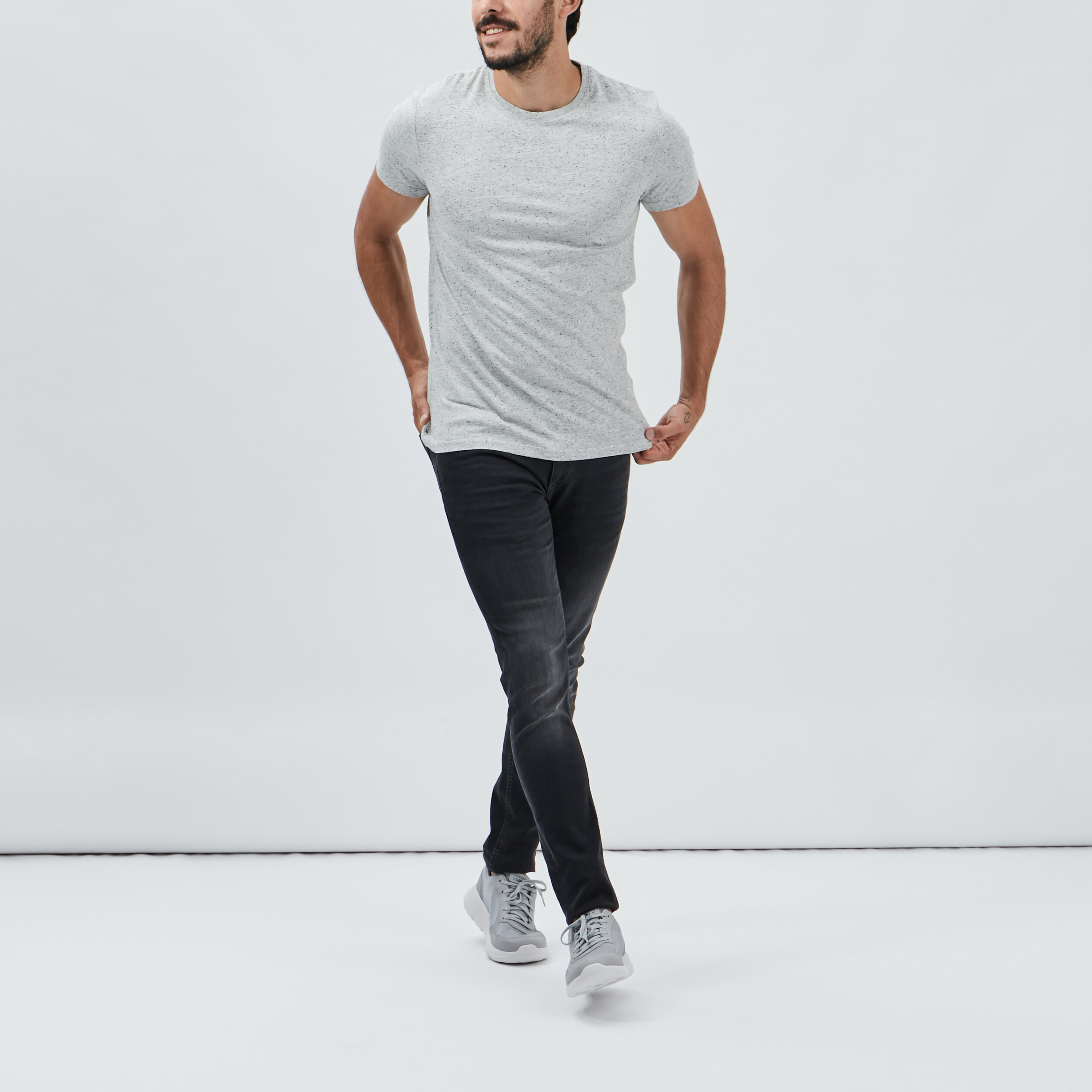 T-shirt manches courtes ivoire homme | La Halle