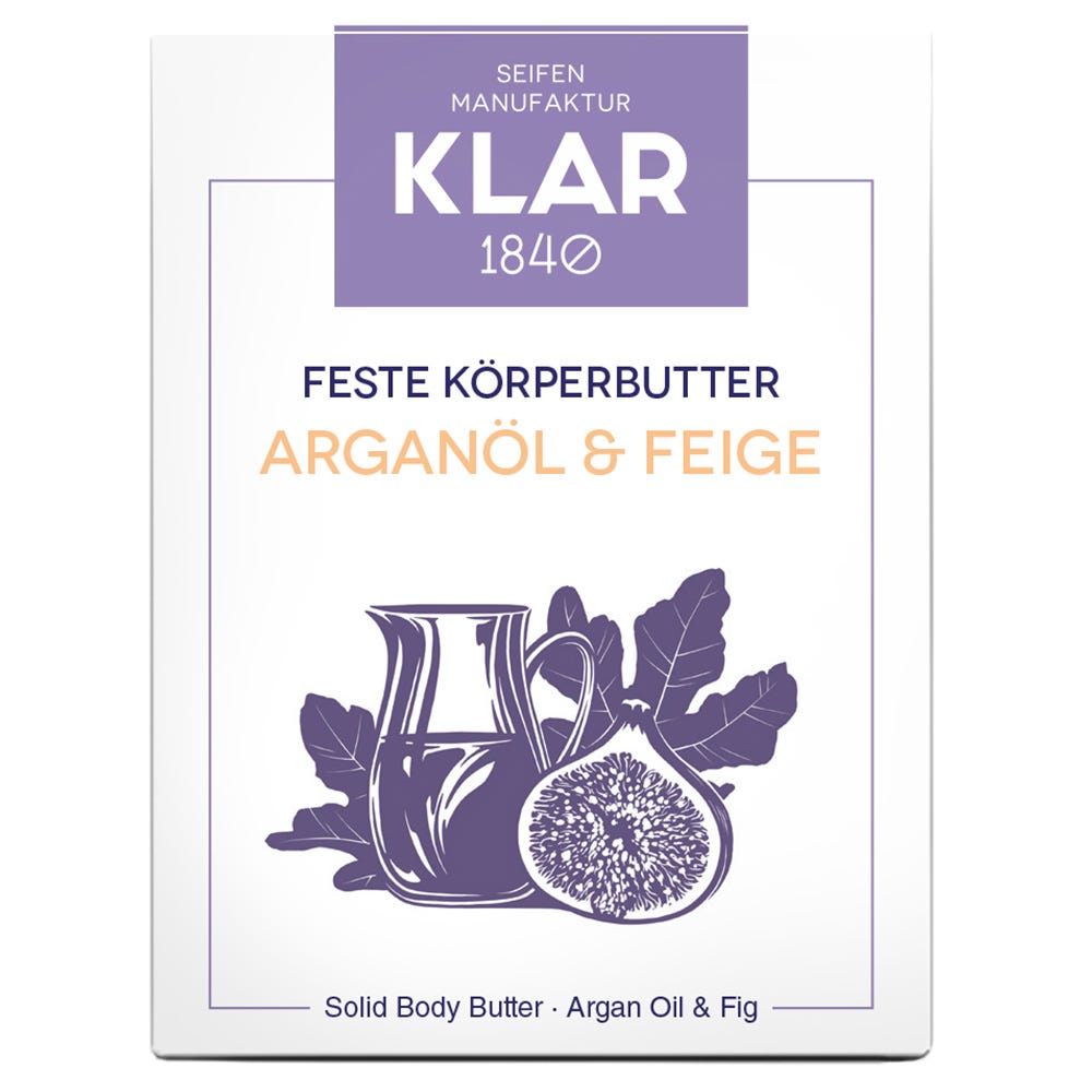 Klar's feste Körperbutter Argan & Feige 60 g