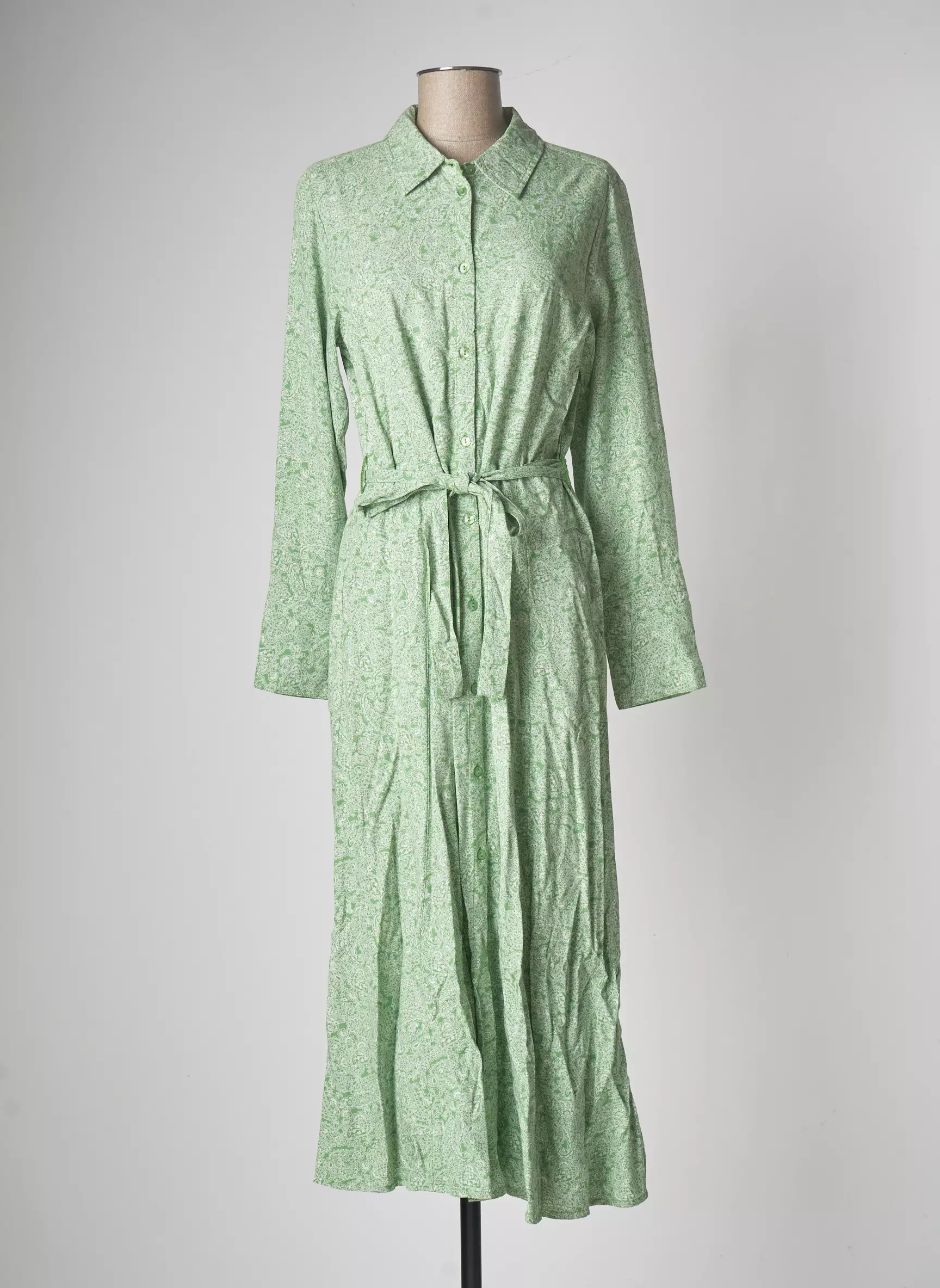Cream Robes Longues Femme couleur vert