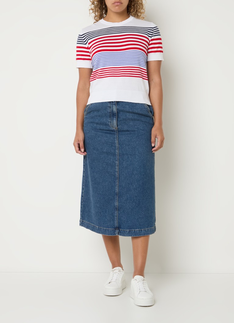 Benetton Fine-knit T-shirt with stripe print