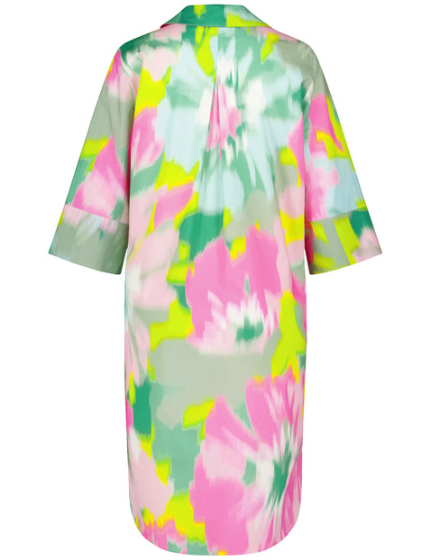 Gemustertes Kleid mit Kellerfalte