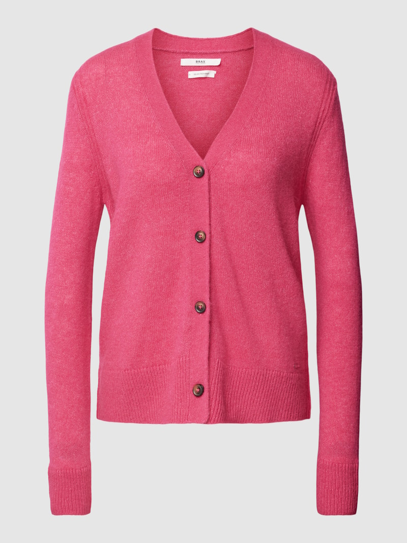 Cardigan mit Label-Detail Modell 'Style.Alicia' in pink