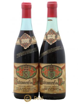 Châteauneuf-du-Pape Mathieu Cesaire 1965 - Lot de 2 Bouteilles