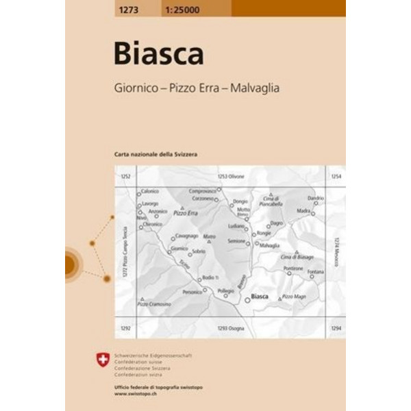 Swisstopo 1 : 25 000 Biasca - Wanderkarte