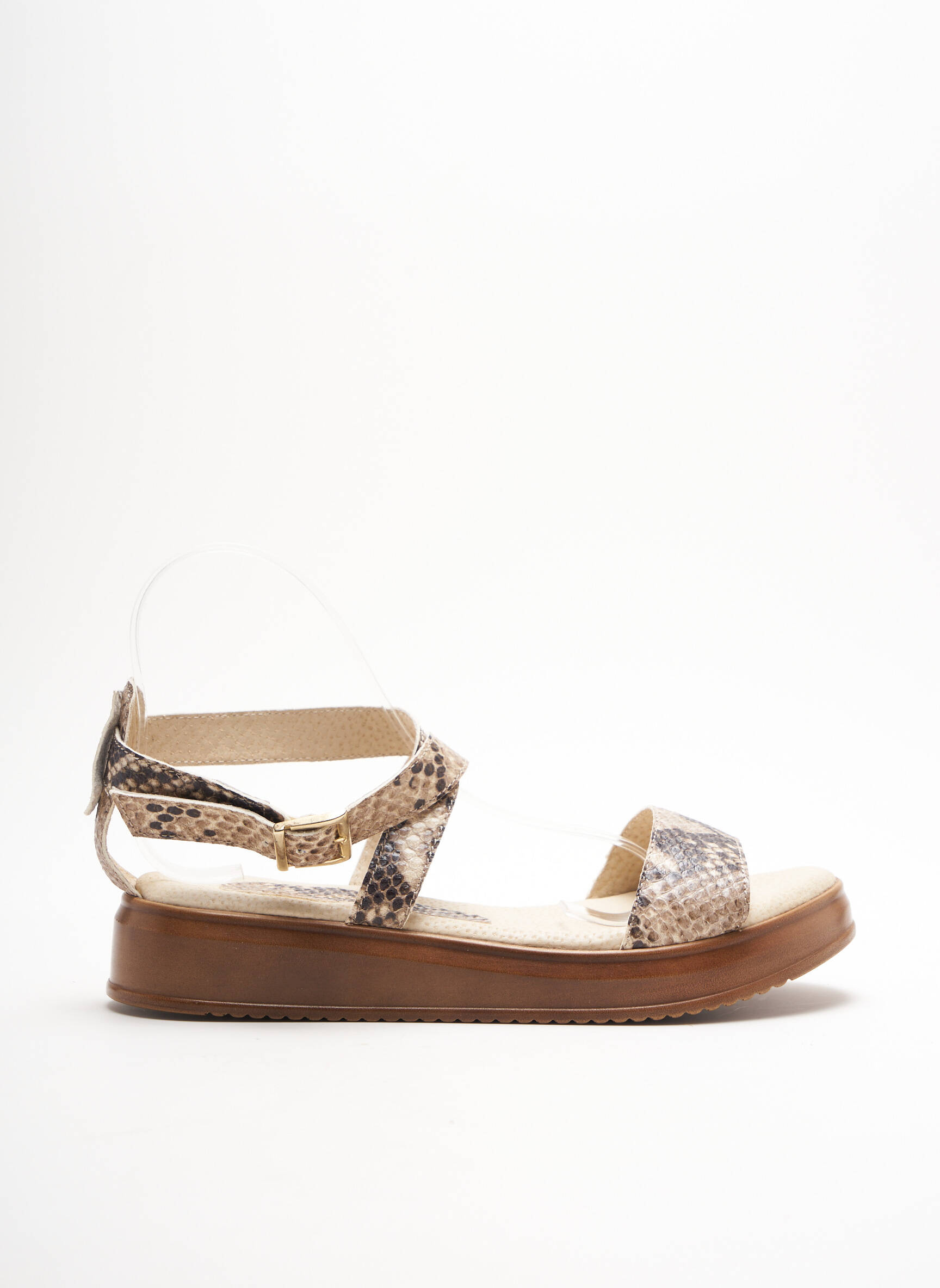 Brodequins Sandales Nu Pieds Femme couleur beige
