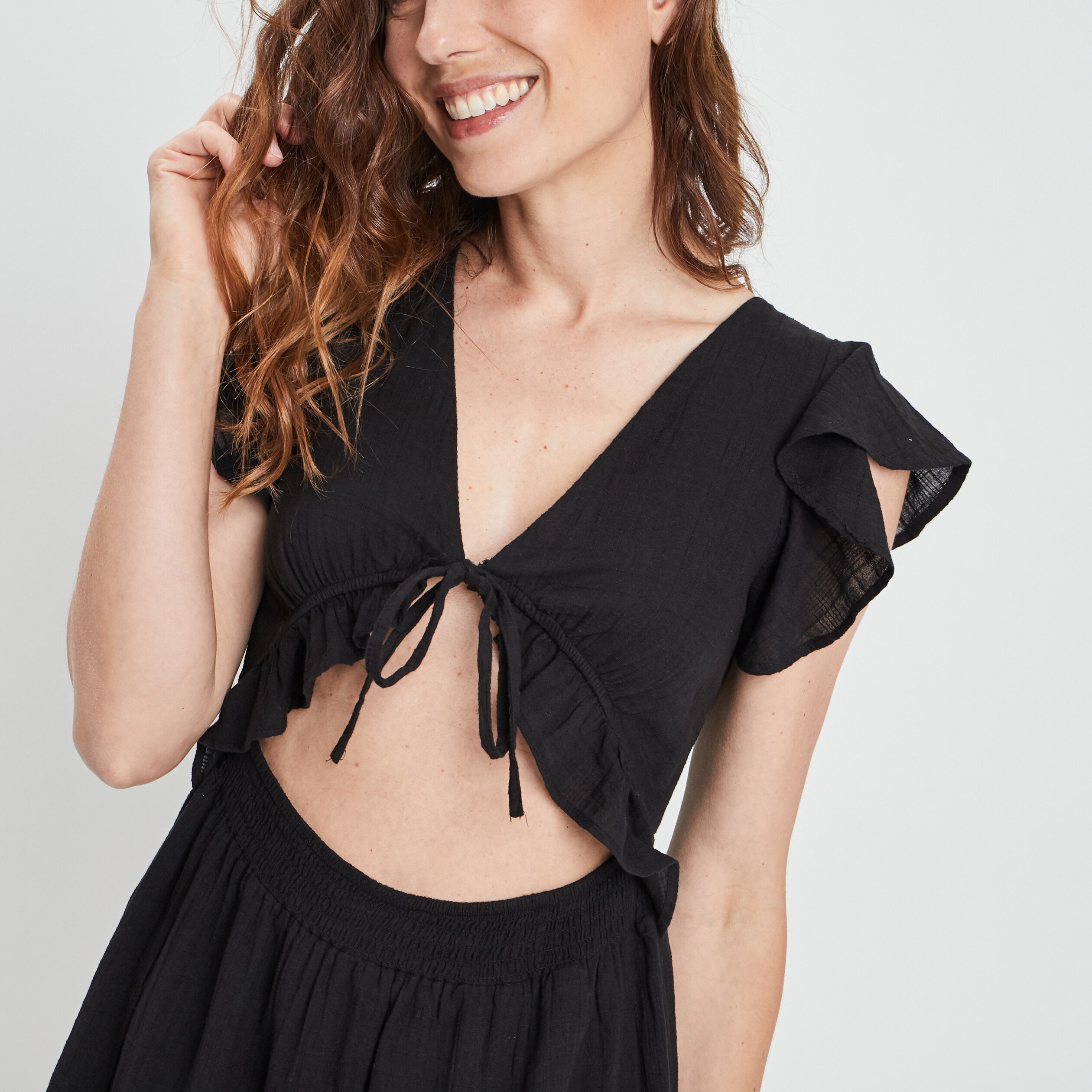 Robe évasée Liberto noir femme | La Halle