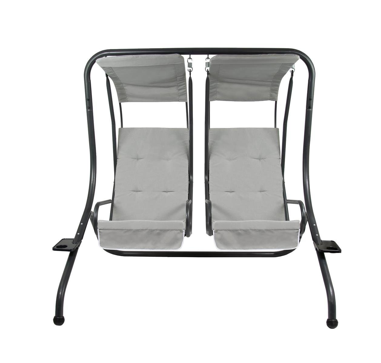 bellavista - Home&Garden® Hollywoodschaukel Hollywoodschaukel, 2-Sitzer, zwei getrennte Schaukeln mit Sonnendach