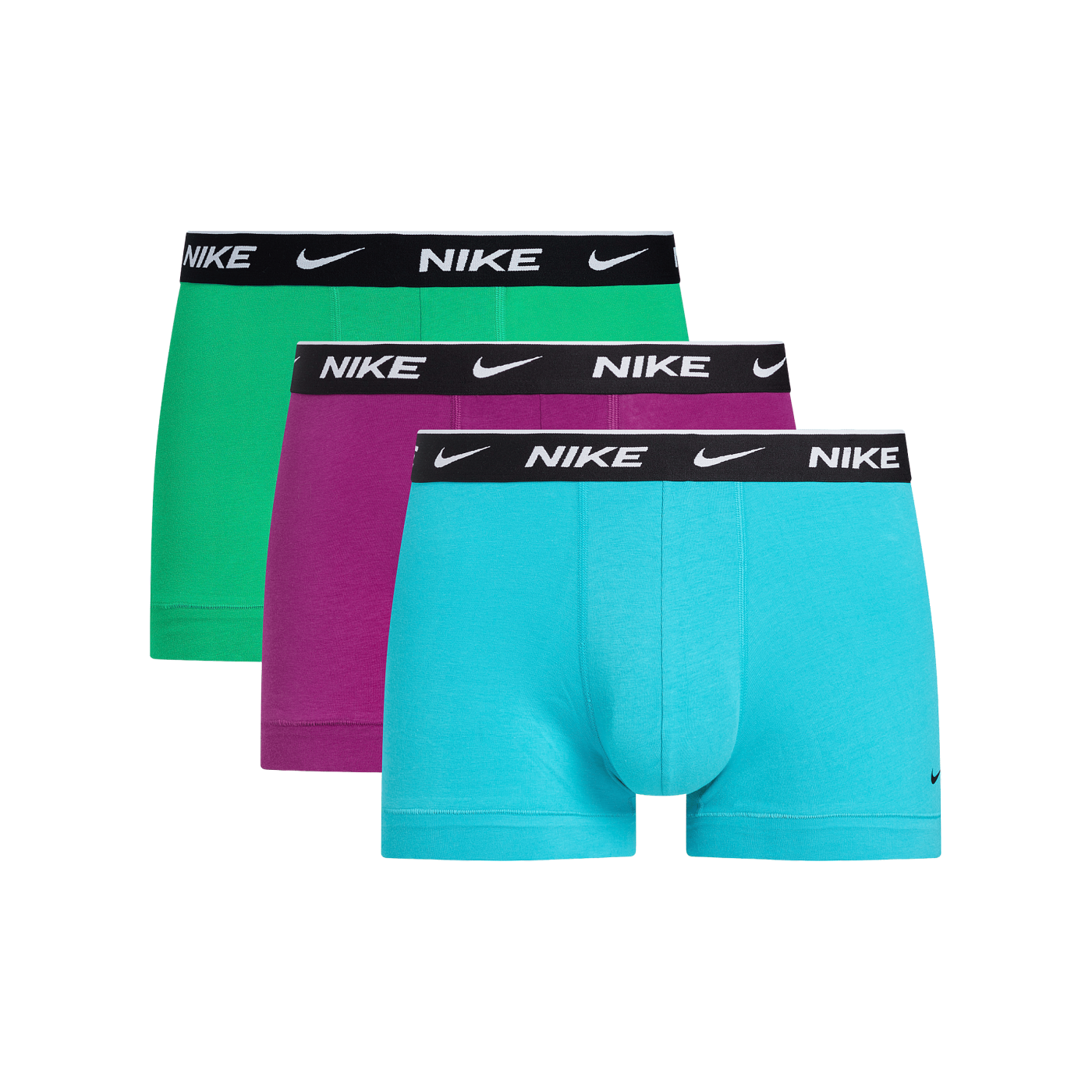 Nike Cotton Trunk Boxershort 3er Pack Blau Lila Grün F425