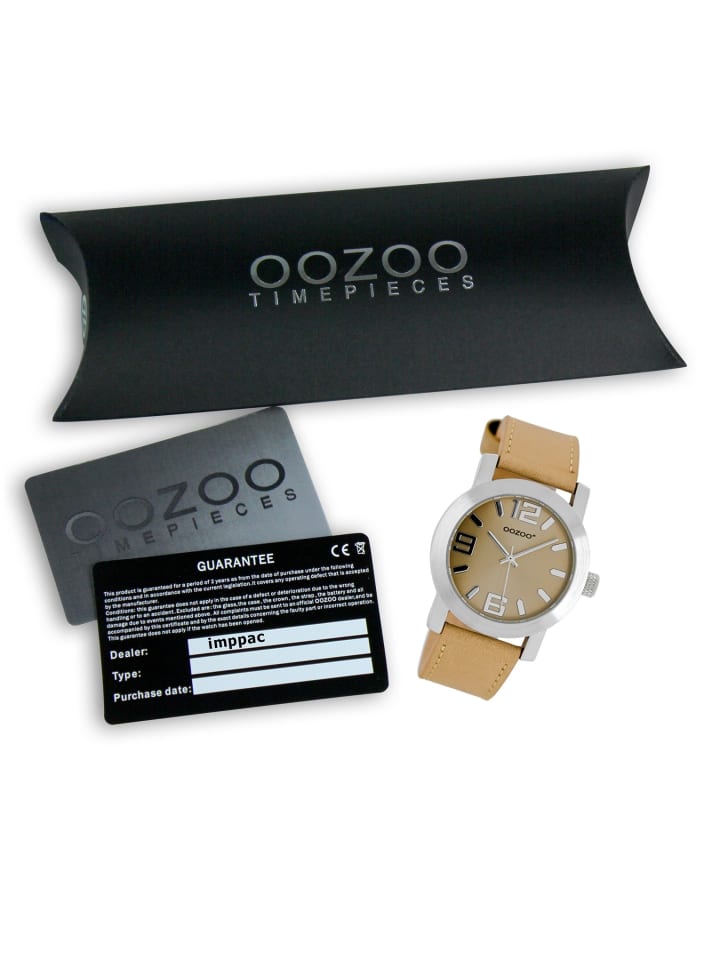 Oozoo Analog-Armbanduhr Oozoo JR braun, beige mittel (ca. 38mm) günstig kaufen onesize