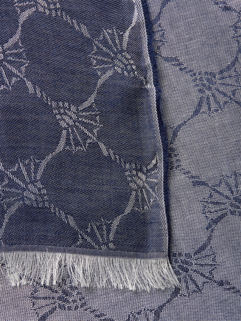 Schal mit Allover-Muster in marineblau