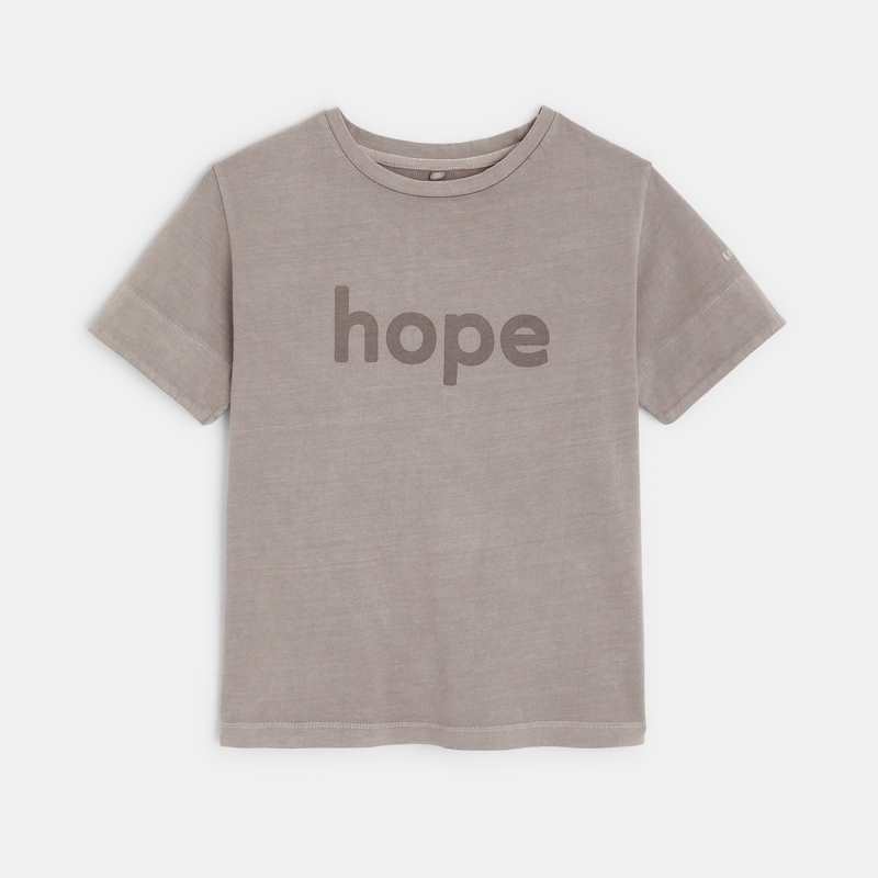 T-shirt gris CONFETTI pigments naturels mixte