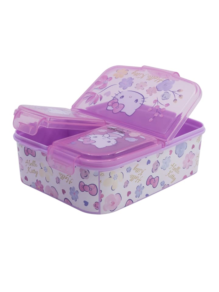 Hello Kitty Kinder Premium Lunchbox Brotdose mit 3 Fächern in Rosa günstig kaufen onesize