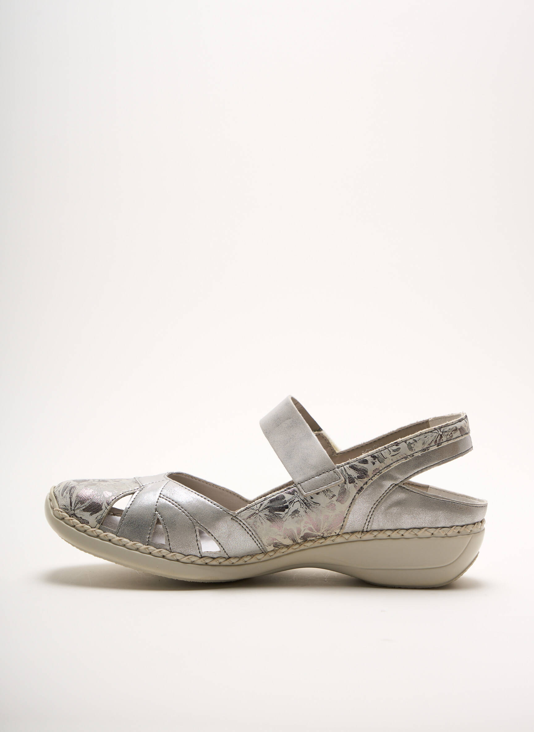 Rieker Sandales Nu Pieds Femme couleur gris
