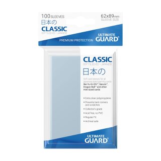 Ultimate Guard Kartenhüllen Japanische Classic Soft Sleeves Clear (100) [62x89mm]