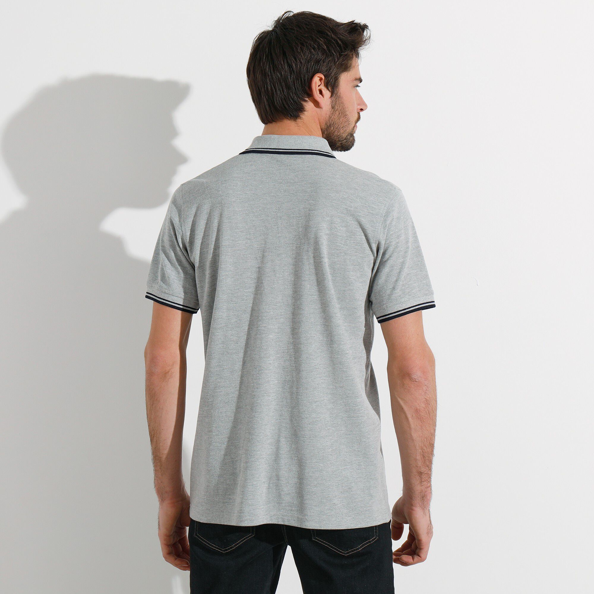 Polo uni maille piquée manches courtes