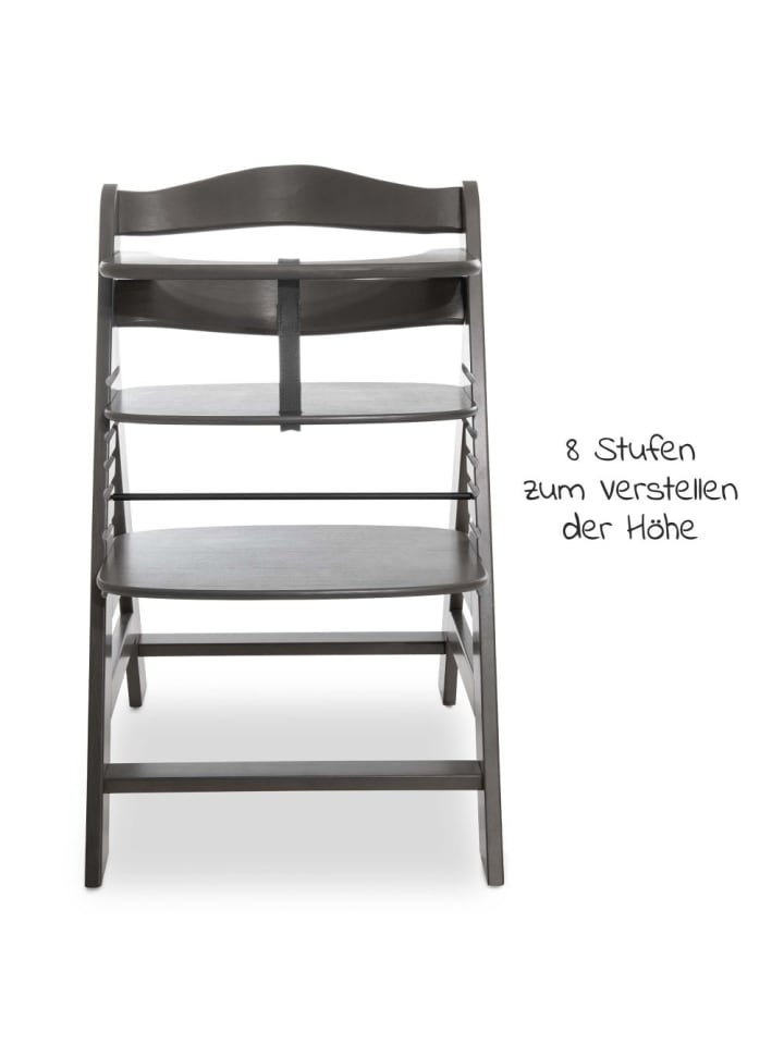 Hauck Hochstuhl Alpha Plus Select - Charcoal / Dunkelgrau in grau,braun günstig kaufen onesize