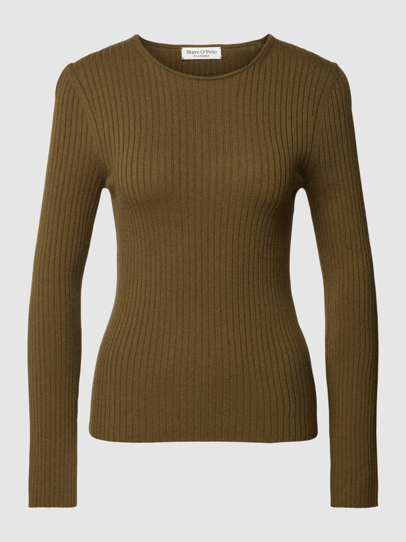 Longsleeve mit Leinen-Anteil in khaki