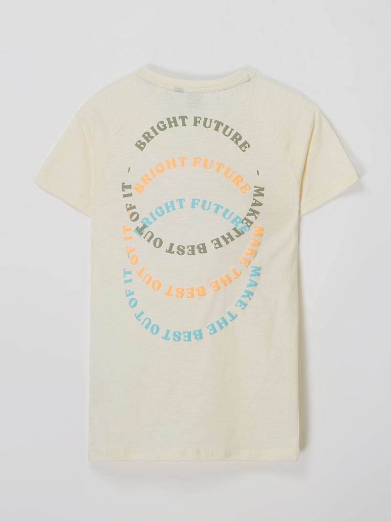 T-Shirt mit Print Modell 'Hyrum' in offwhite