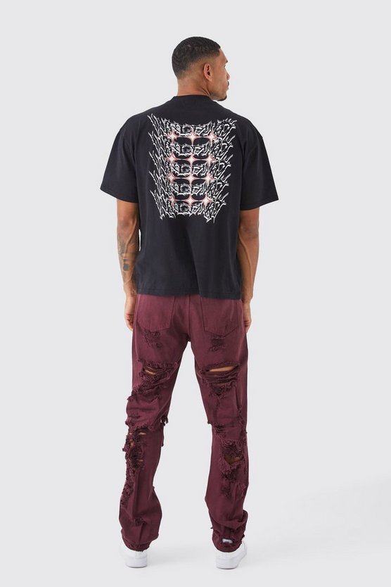 Tall lockere Jeans mit extremen Rissen