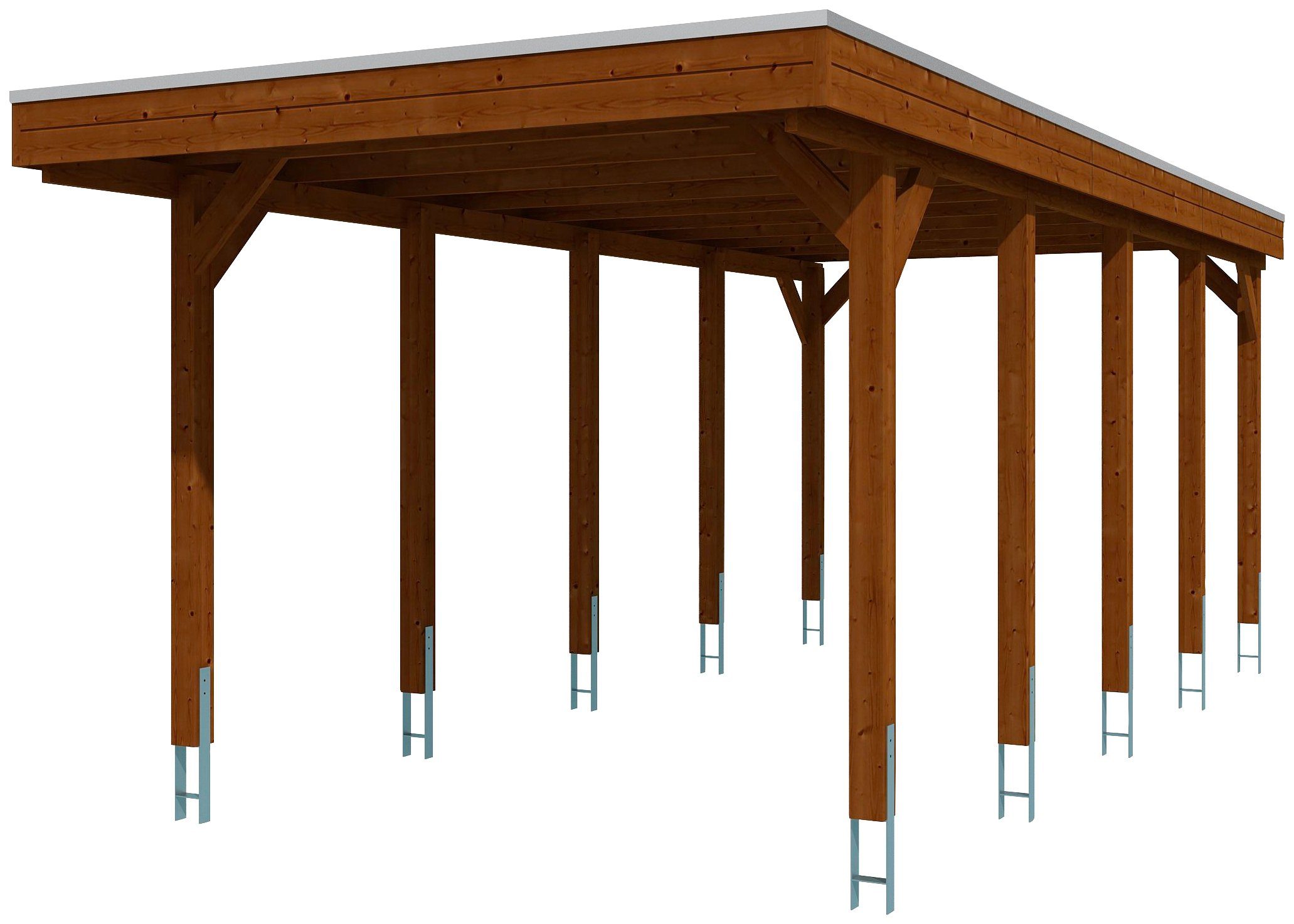 Skanholz Einzelcarport Friesland, BxT: 314x708 cm, 221 cm Einfahrtshöhe