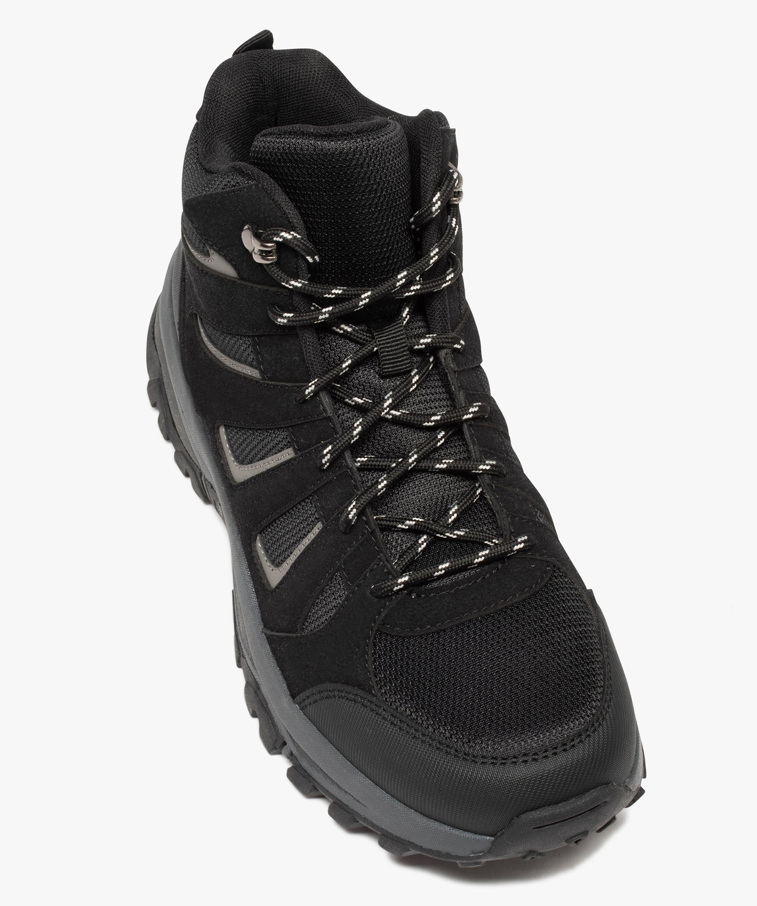 Chaussures de trekking homme montantes à lacets noir | GEMO