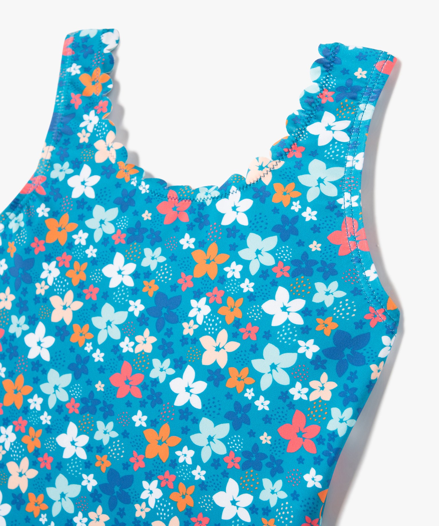 Maillot de bain fille une pièce à motifs fleuris imprime | GEMO