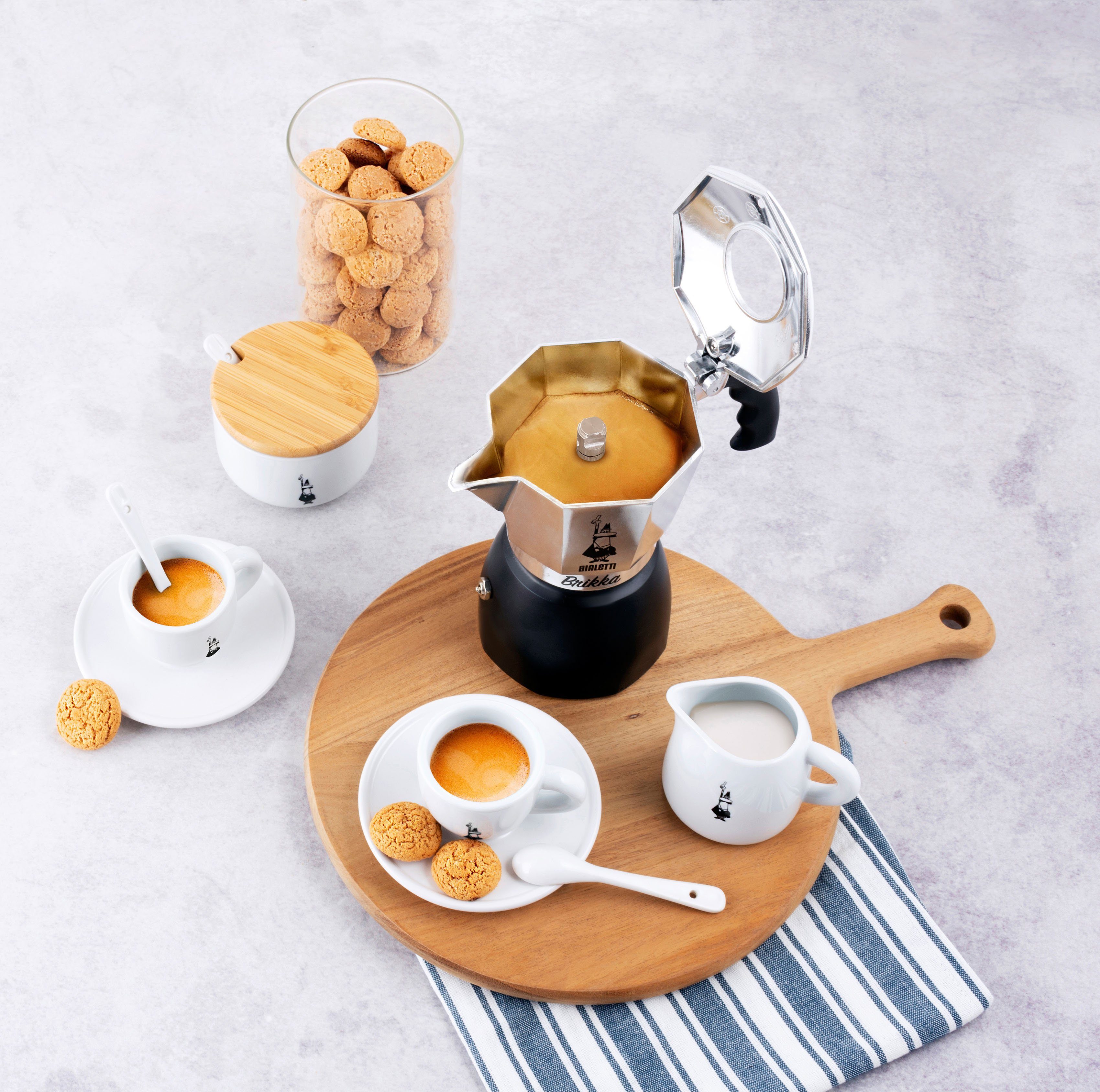 BIALETTI Espressokocher New Brikka 2020, 0,09l Kaffeekanne, Aluminium, 2 Tassen