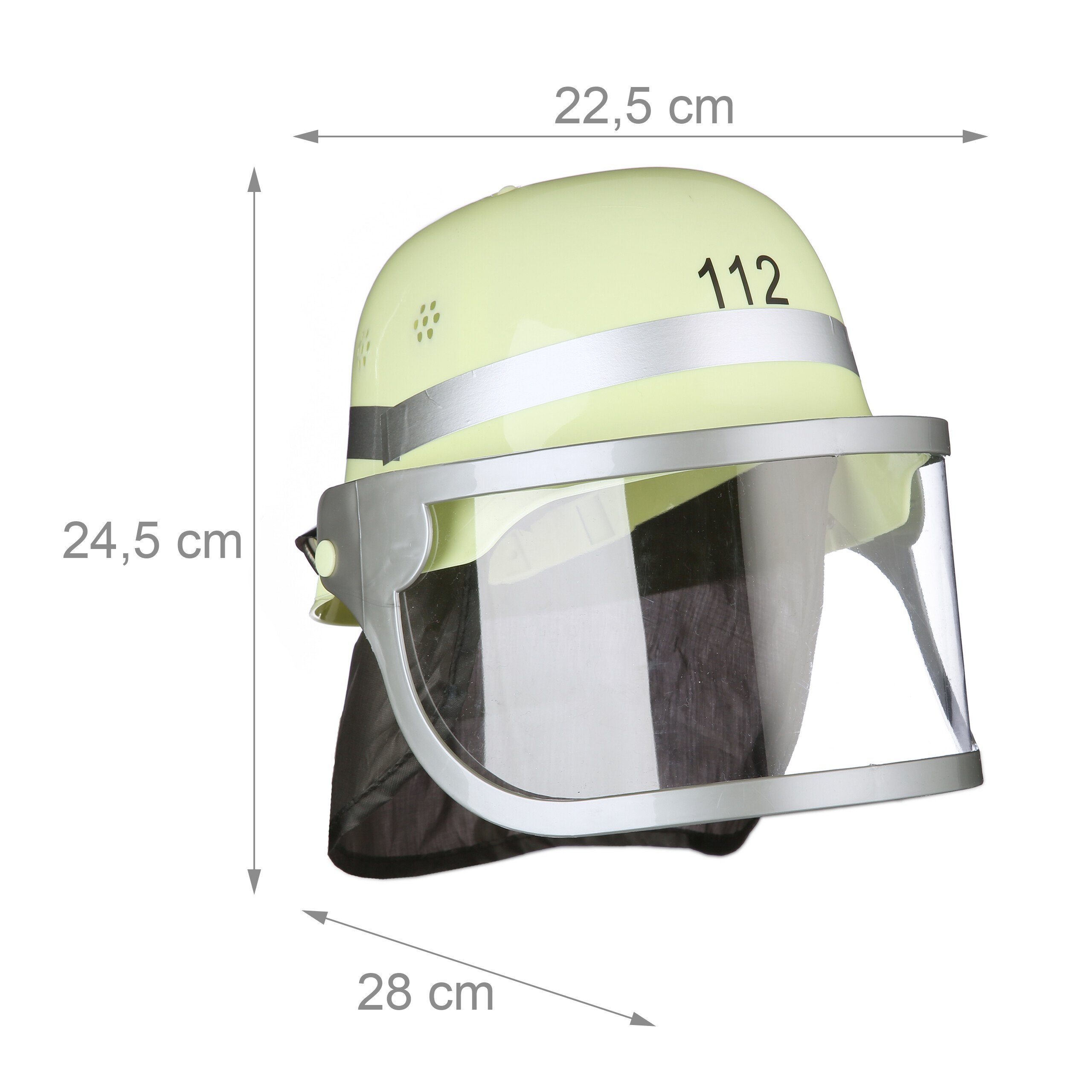 relaxdays Feuerwehrhelm Feuerwehrhelm für Kinder im 2er Set