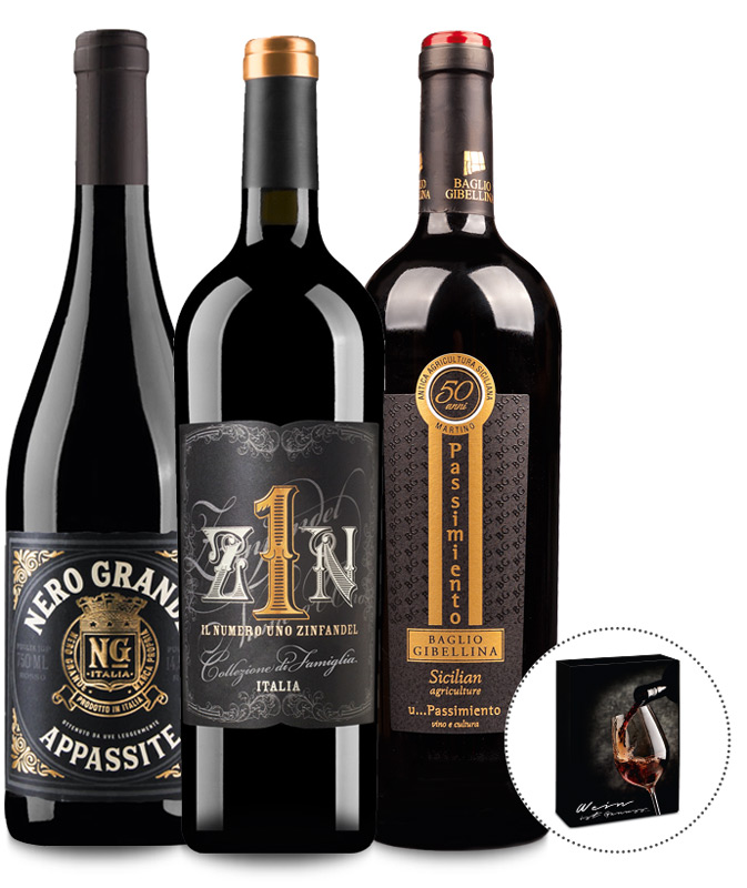 3er Wein-Geschenkbox „Bestseller Rotwein“