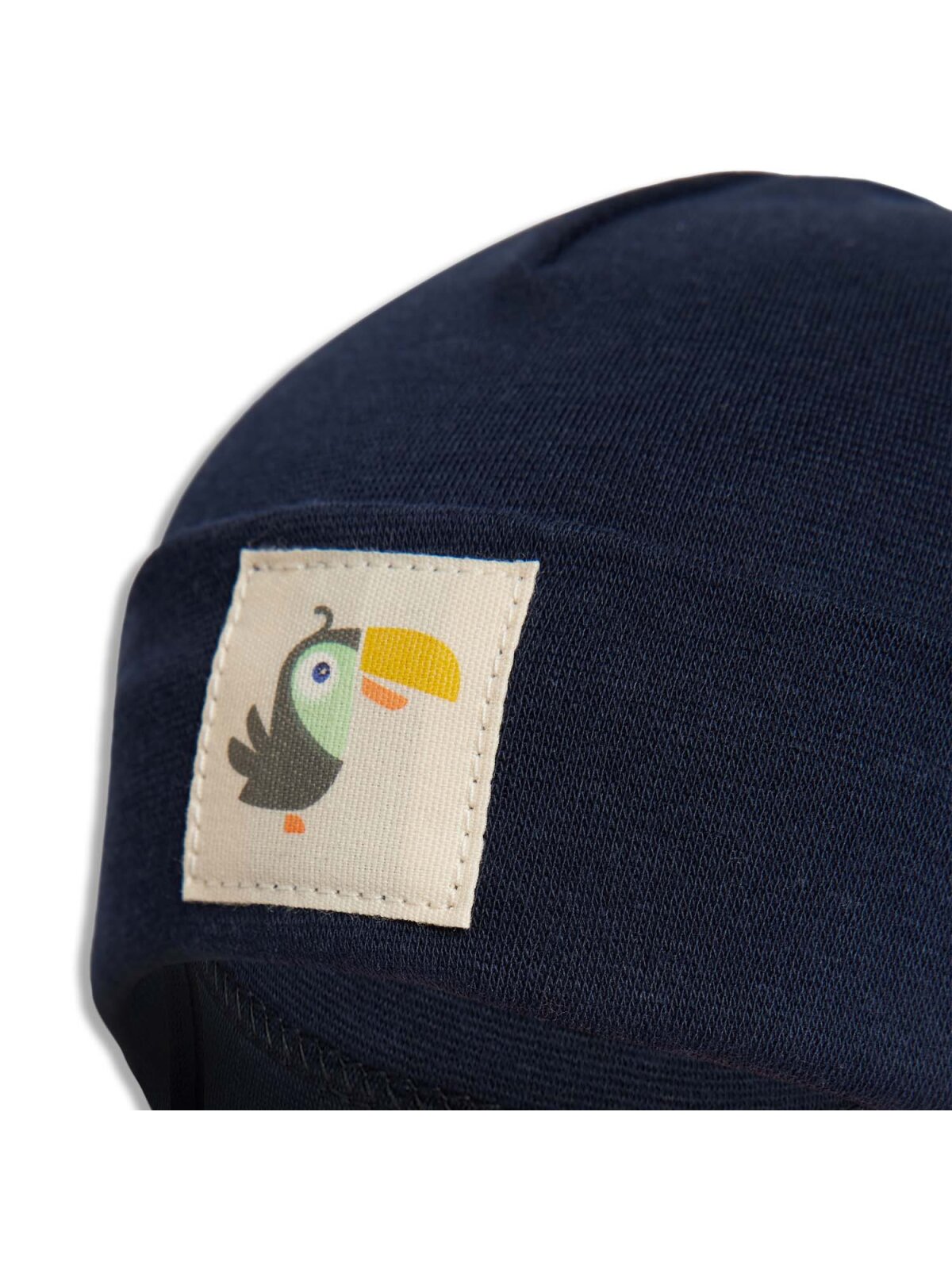 Erstlingsmütze mit Patch, marine, 39