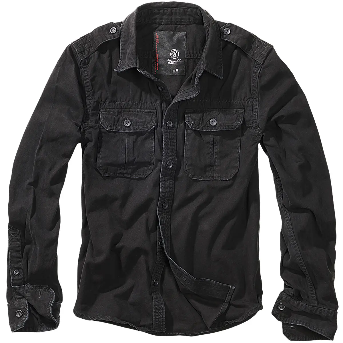 Brandit Vintage Shirt langarm schwarz