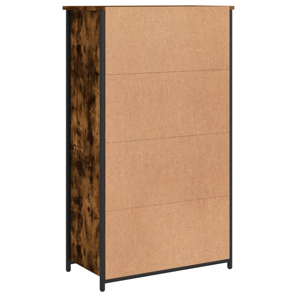 vidaXL Anrichte Highboard Räuchereiche 62x32x106,5 cm Holzwerkstoff Glas Vitrine