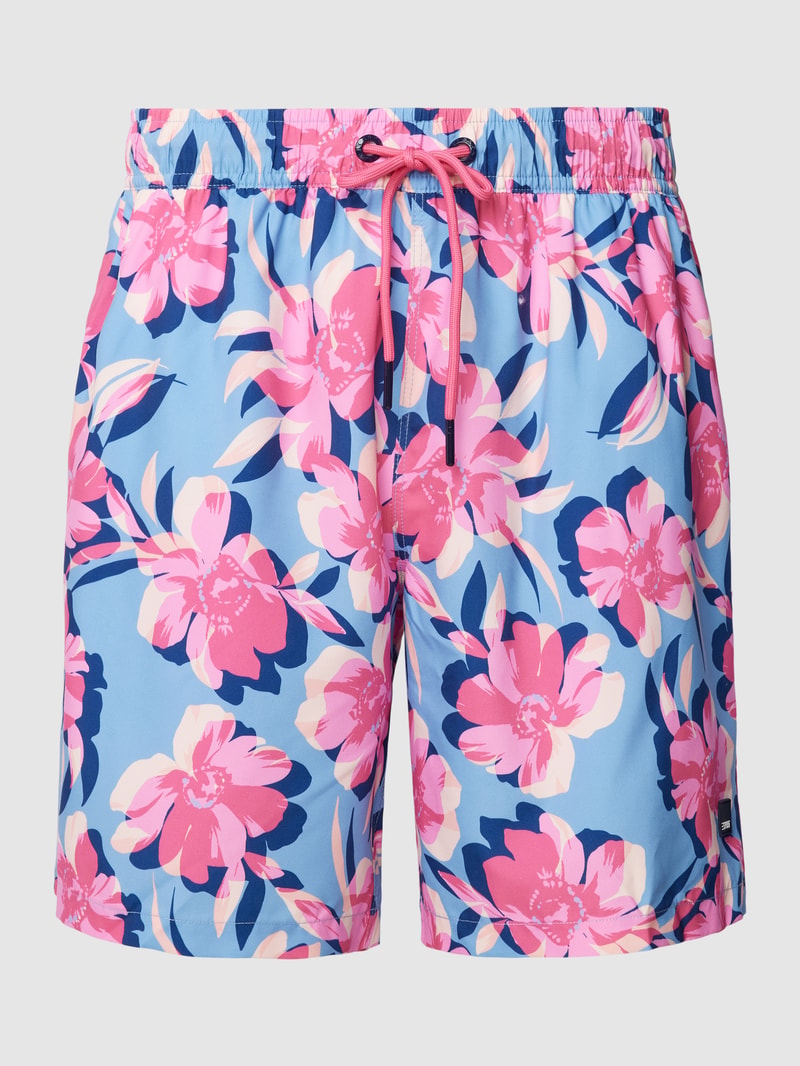 Badehose mit elastischem Bund Modell 'PALACE BAY' in blau