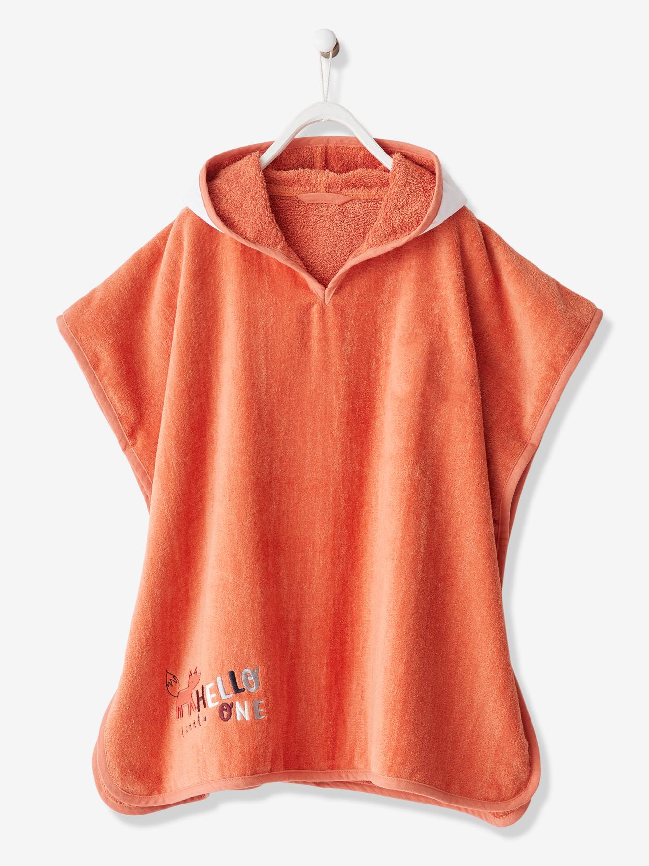 Vertbaudet Kinder Bade-Poncho, Fuchs-Kostüm Oeko-Tex, personalisierbar - ziegel