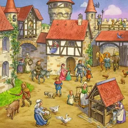 Kinderpuzzle ab 5 Jahren - Ritterturnier im Mittelalter - 49 Teile